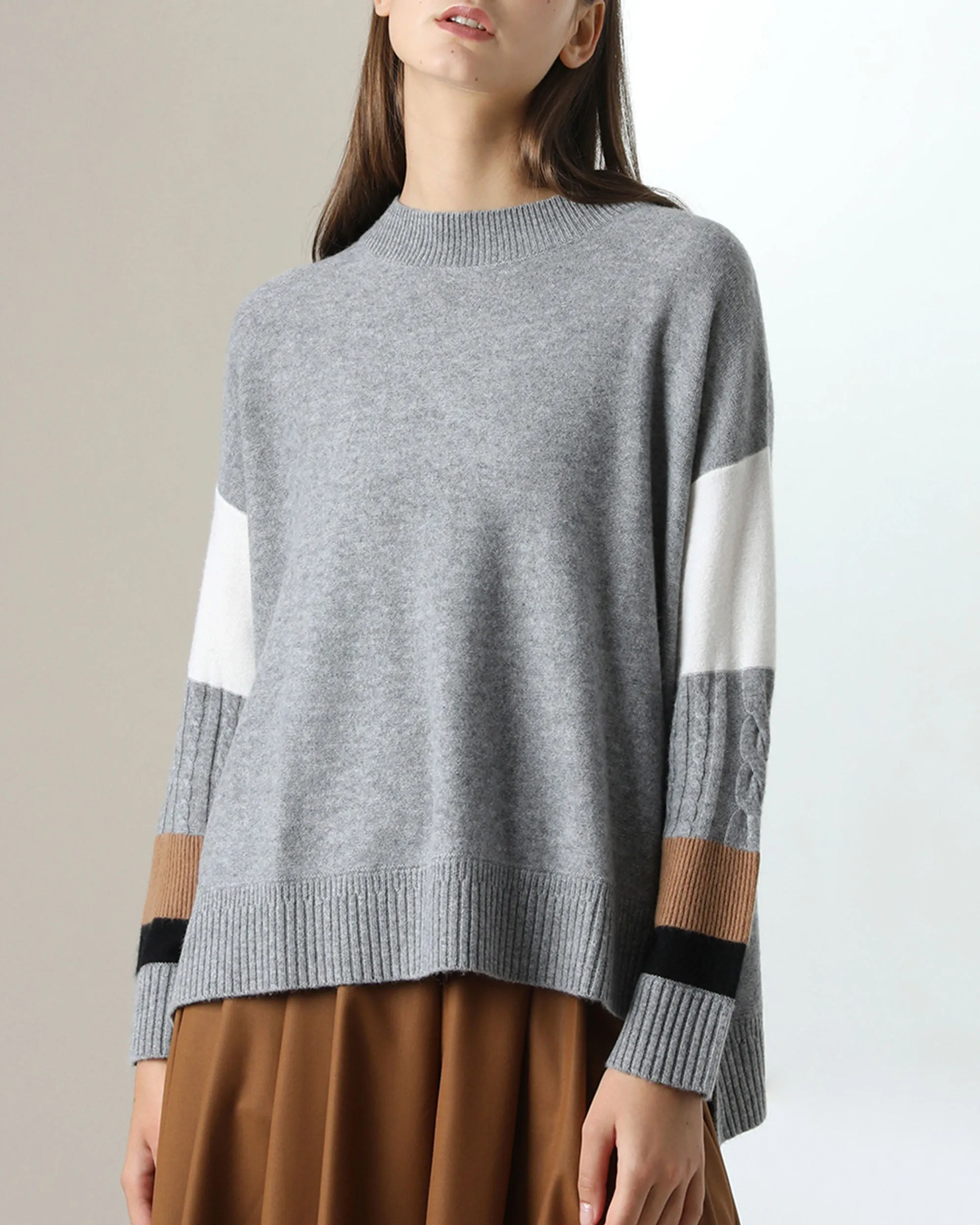 Cashmere Asymmetric Pattern Knit