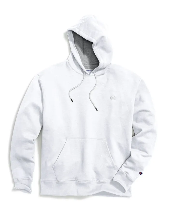 Champion Men's Powerblend Fleece Pullover Hoodie White S0889 407D55 045