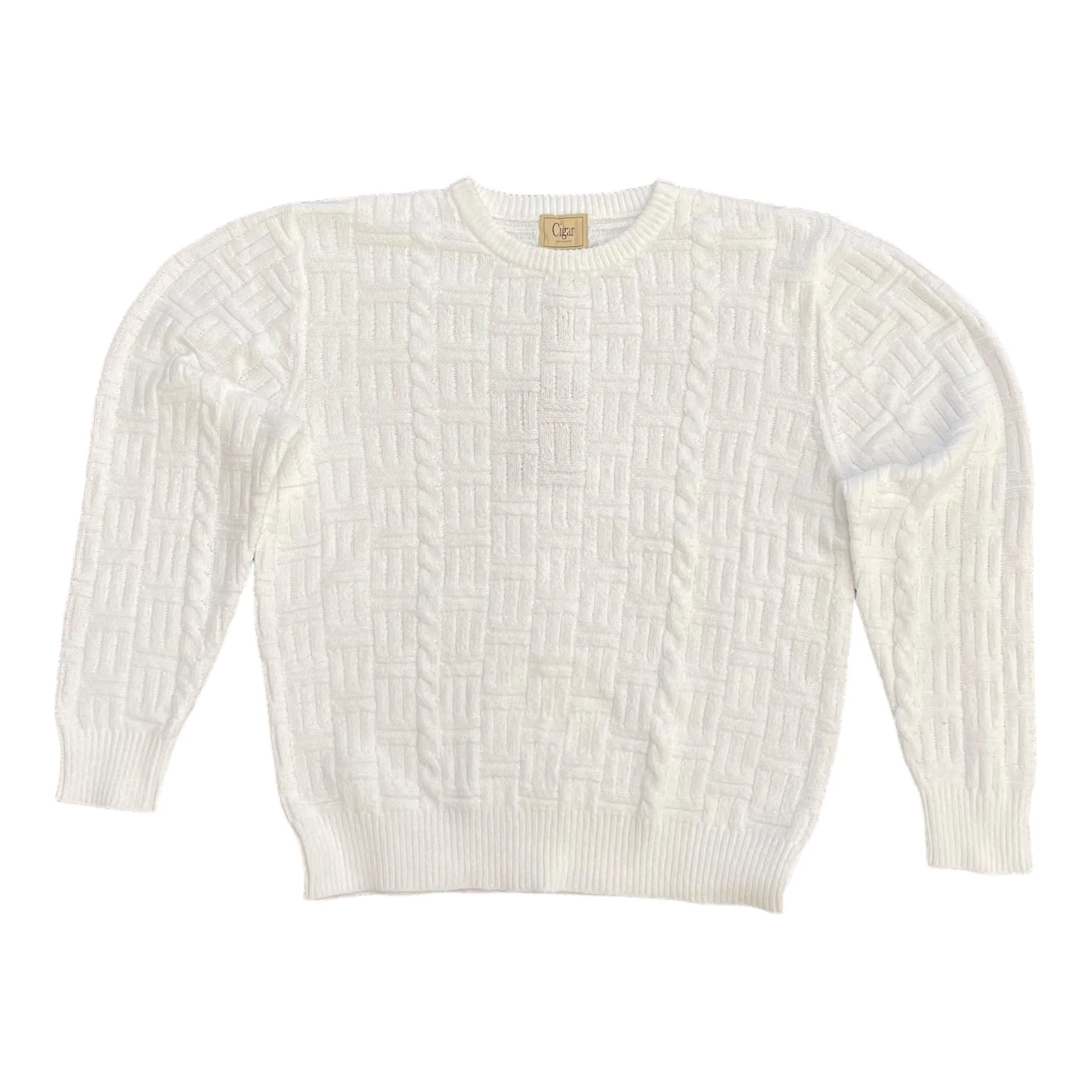 CIGAR COUTURE: Chenille Crew Neck Sweater SC-440