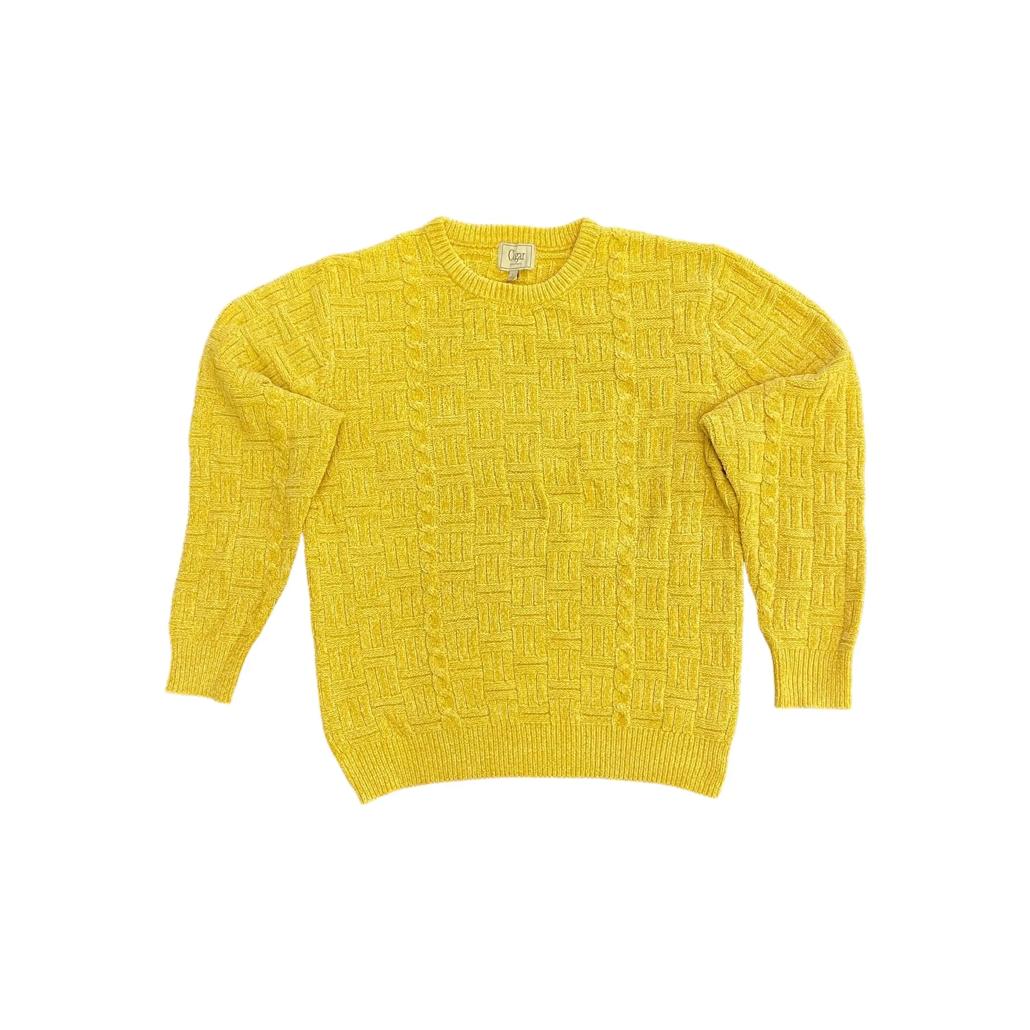 CIGAR COUTURE: Chenille Crew Neck Sweater SC-440