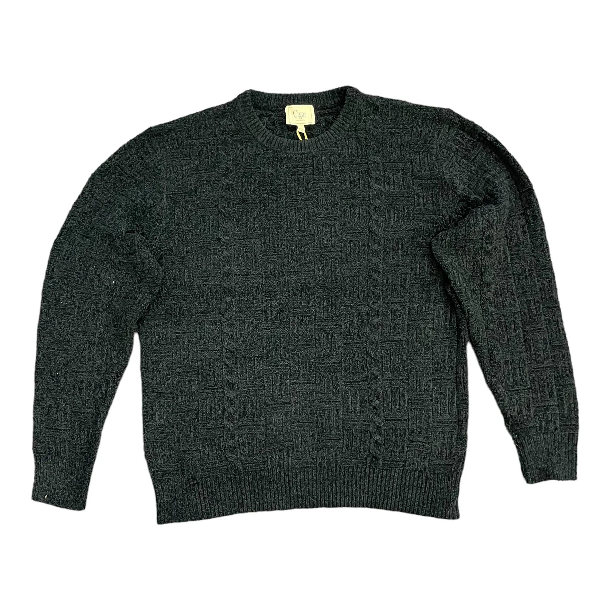 CIGAR COUTURE: Chenille Crew Neck Sweater SC-440