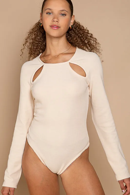 Clara Thermal Bodysuit - Almond