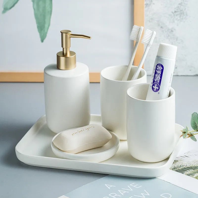 Classic Modern Bathroom Accessory Set