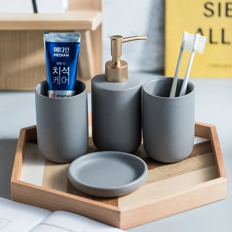 Classic Modern Bathroom Accessory Set