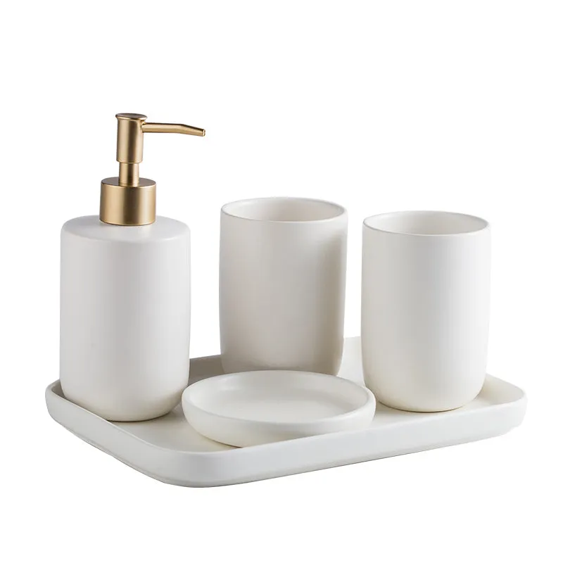 Classic Modern Bathroom Accessory Set