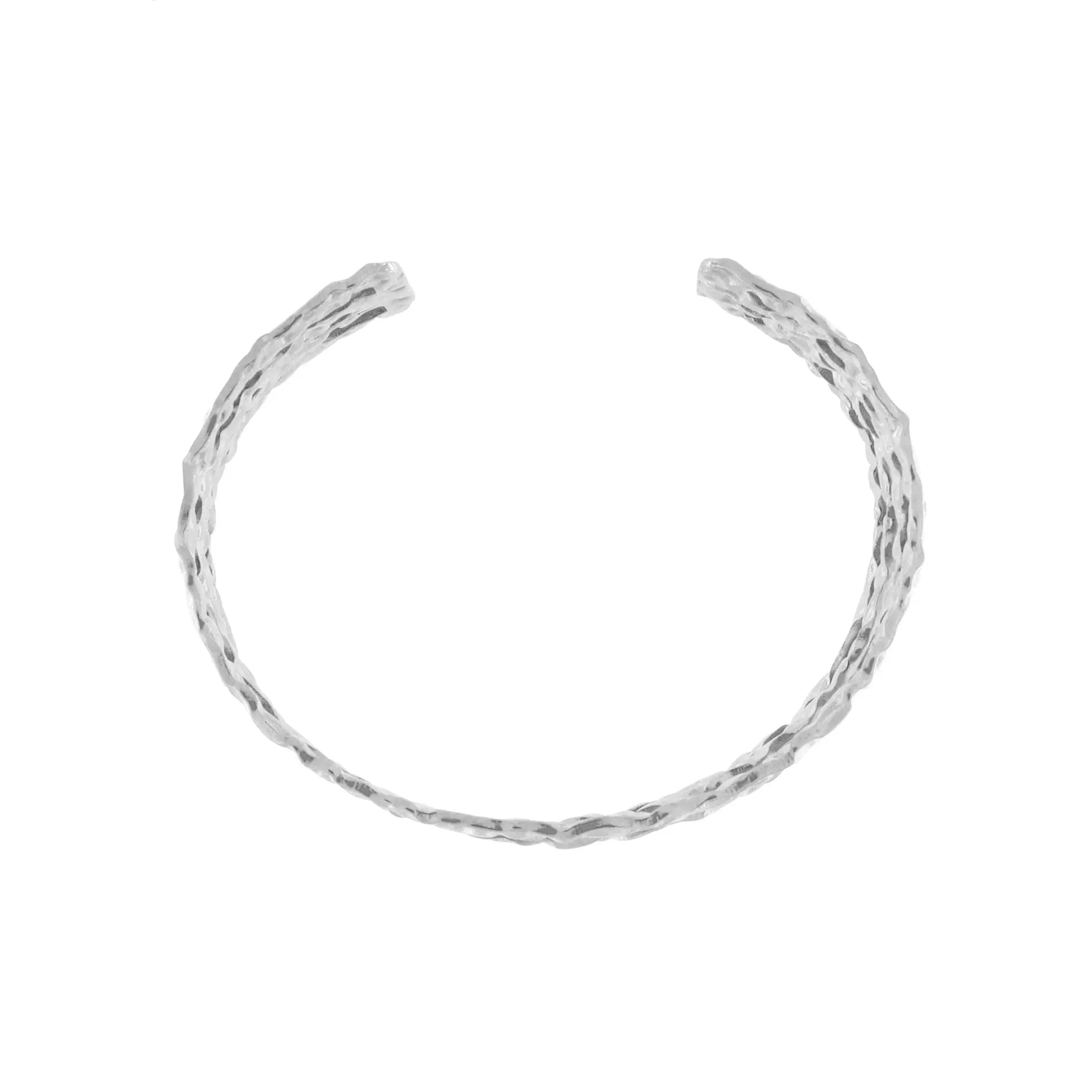 Courage Waterproof Irregular String Cuff Bracelet Silver Plating