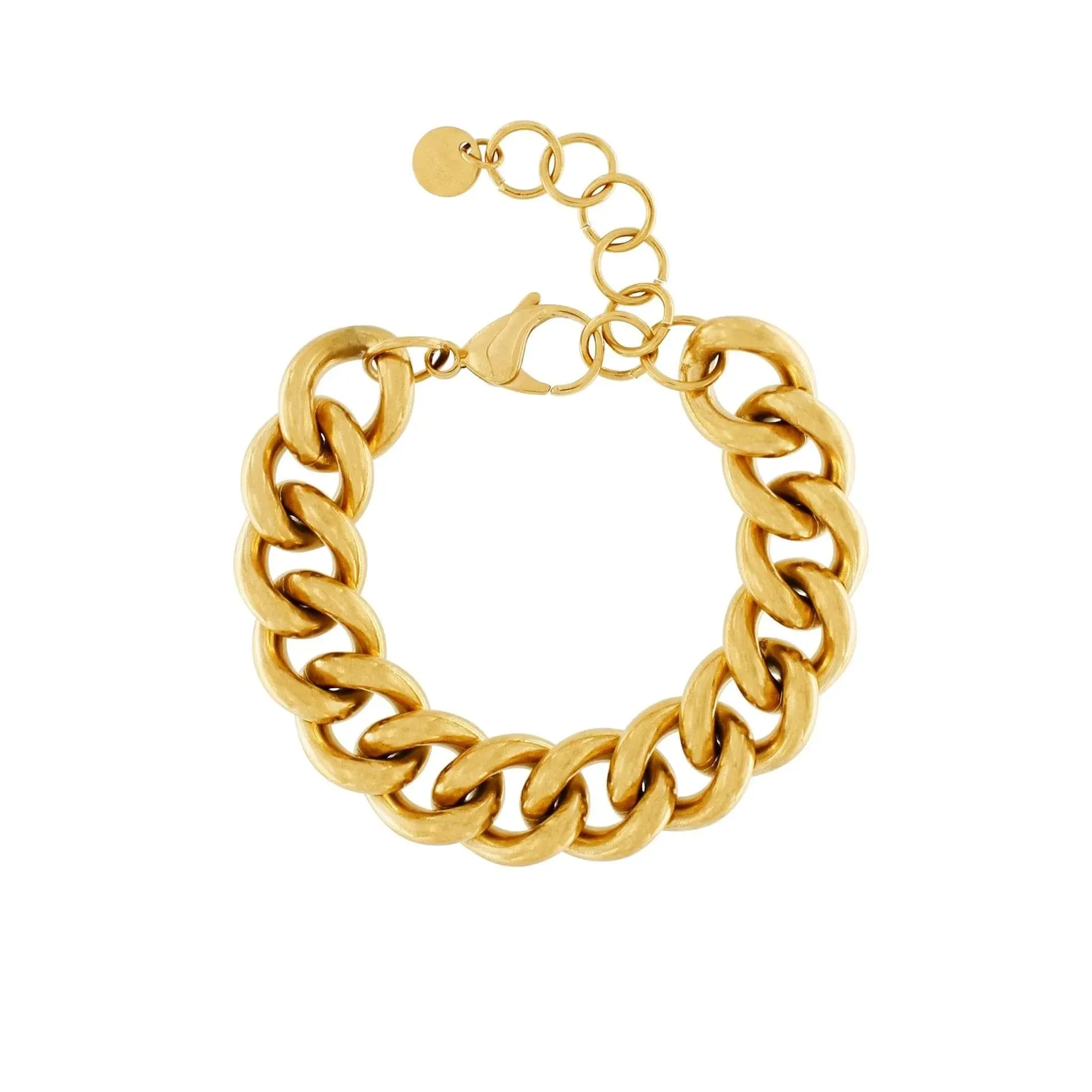 Courage Waterproof Mega Chunky Panzer Bracelet 18K Gold Plating