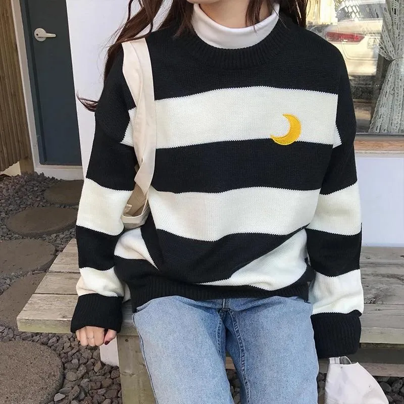 Crest Striped Sweatshirt