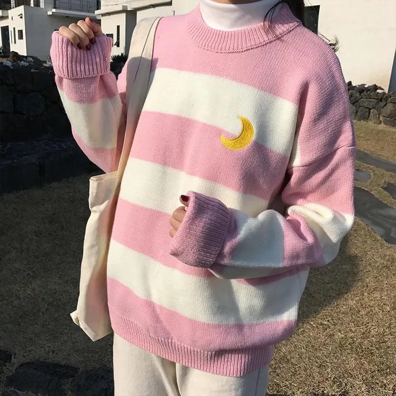 Crest Striped Sweatshirt