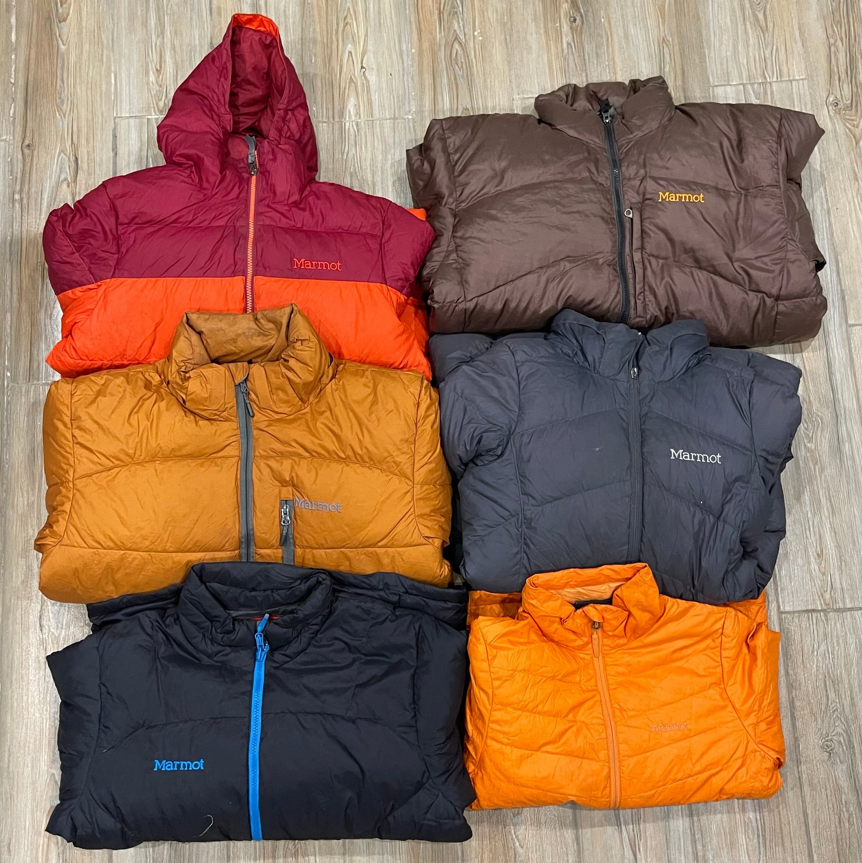 Custom handpick Branded Marmot Puffer Jackets - 9 Pieces