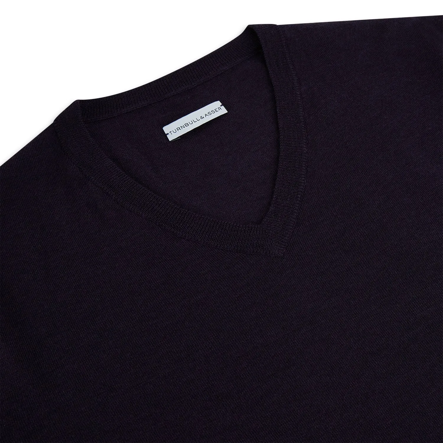 Dark Purple Fine Merino V-Neck Jumper