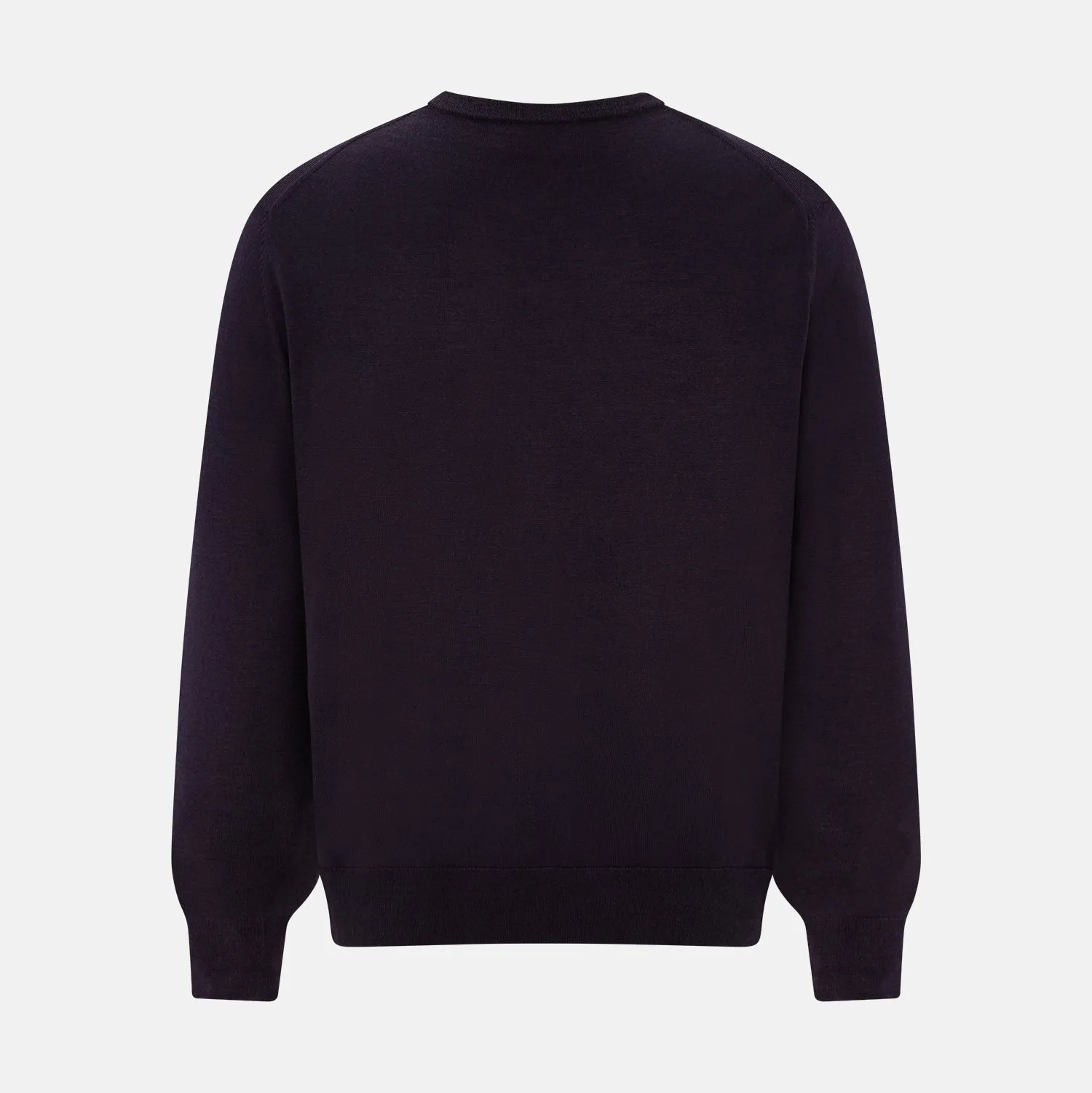 Dark Purple Fine Merino V-Neck Jumper