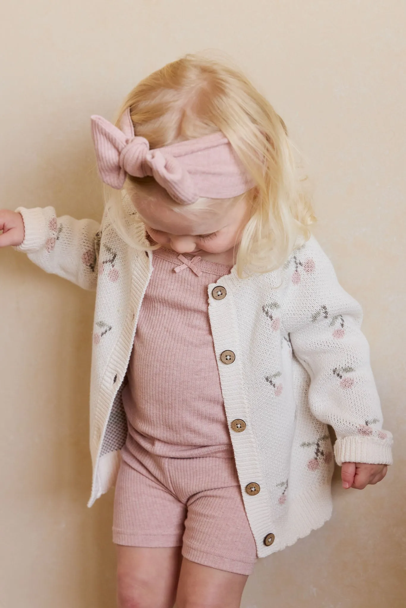 Delilah Cardigan - Cherry Love Blush