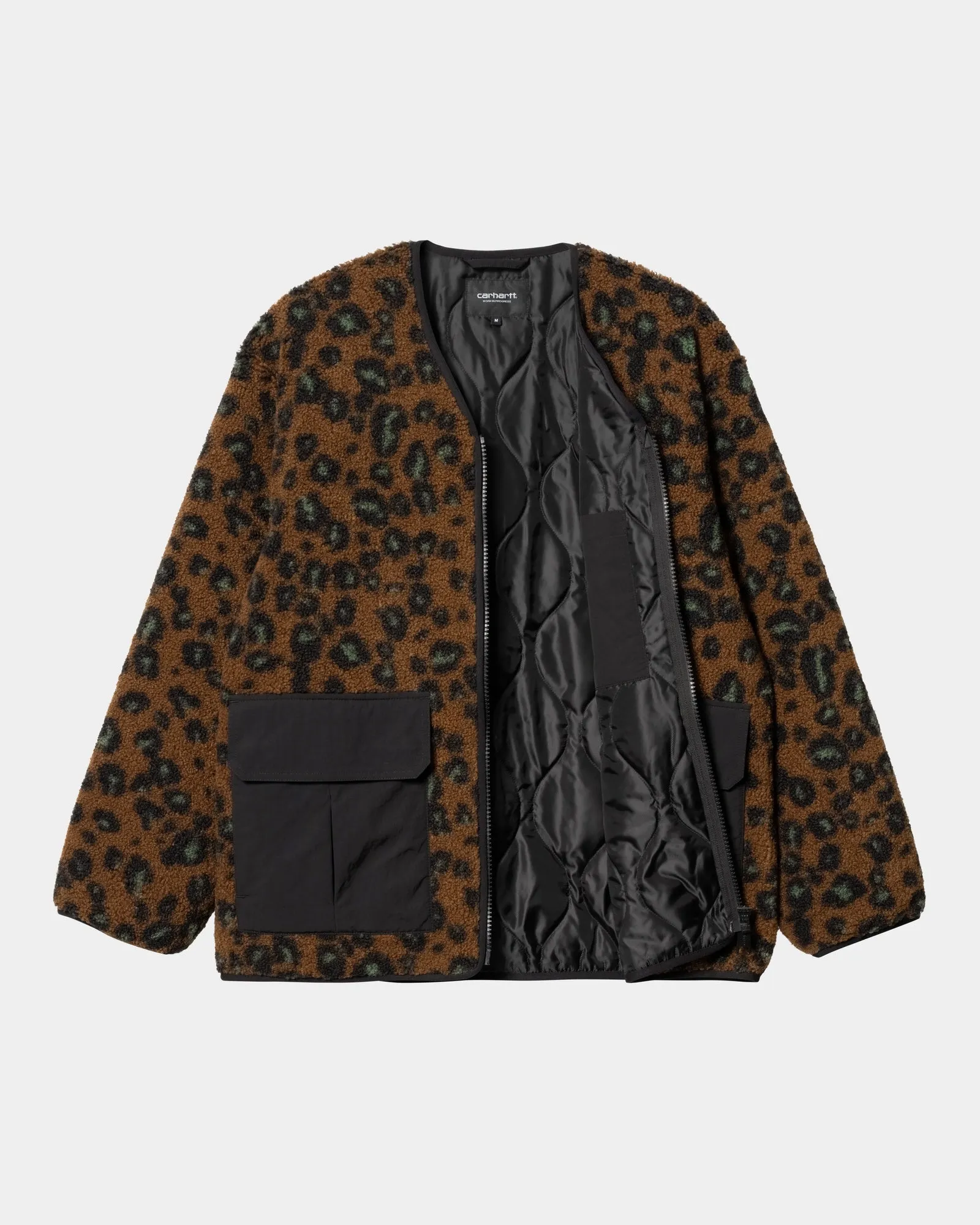 Devin Liner | Tamarind / Black Camo Leopard Jacquard