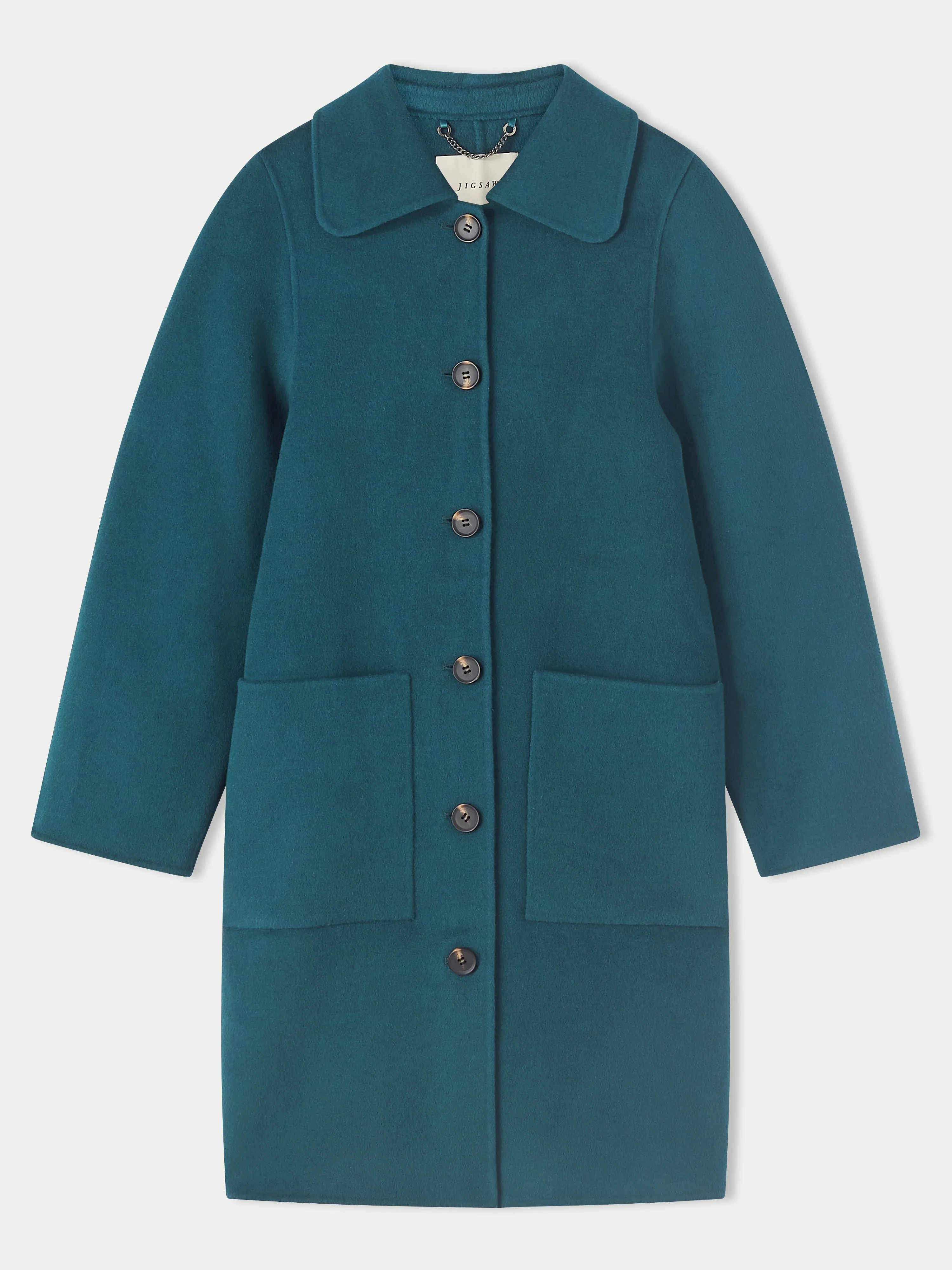 Double Faced Collar Coat | Teal