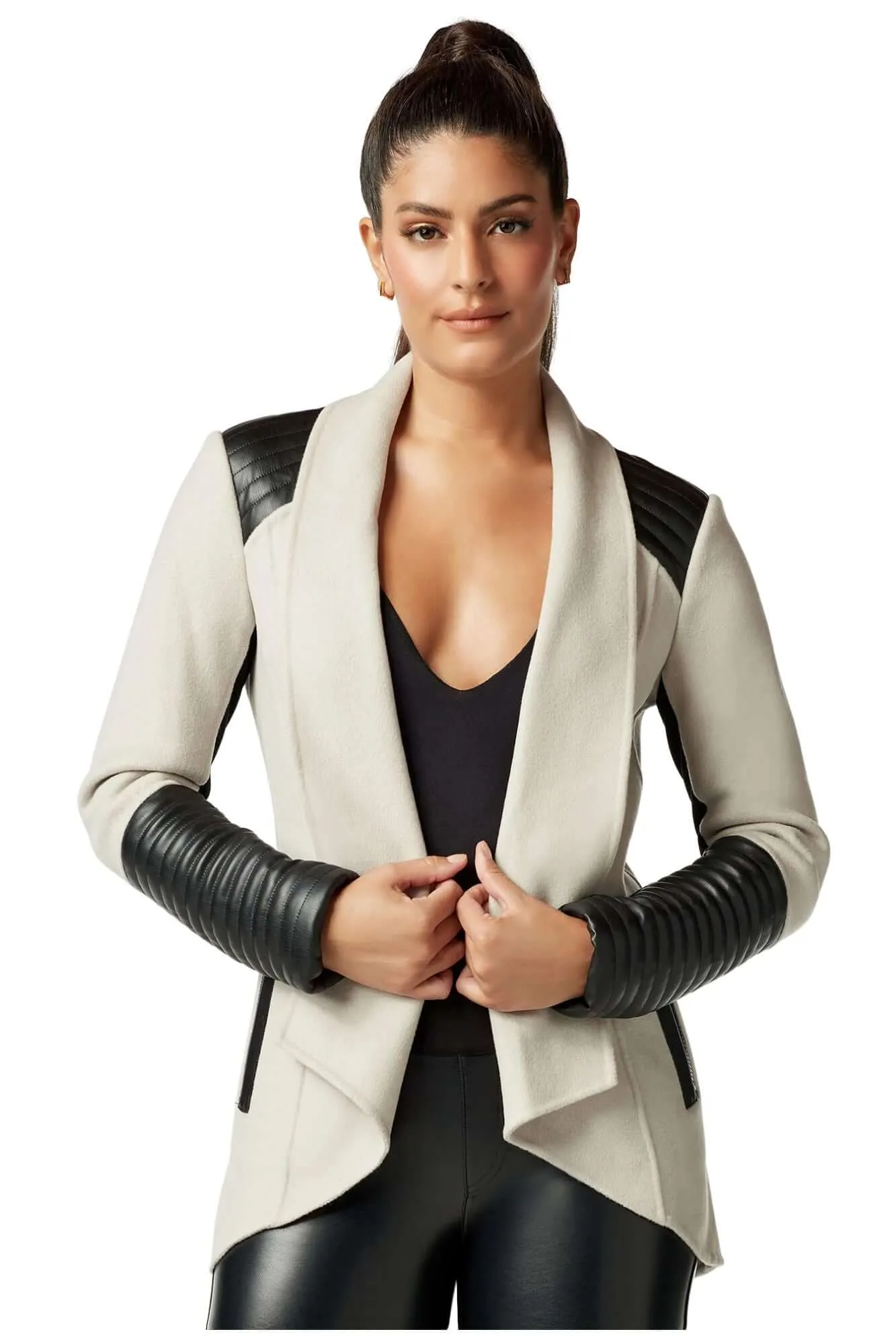 Draped Tech Wool Coat