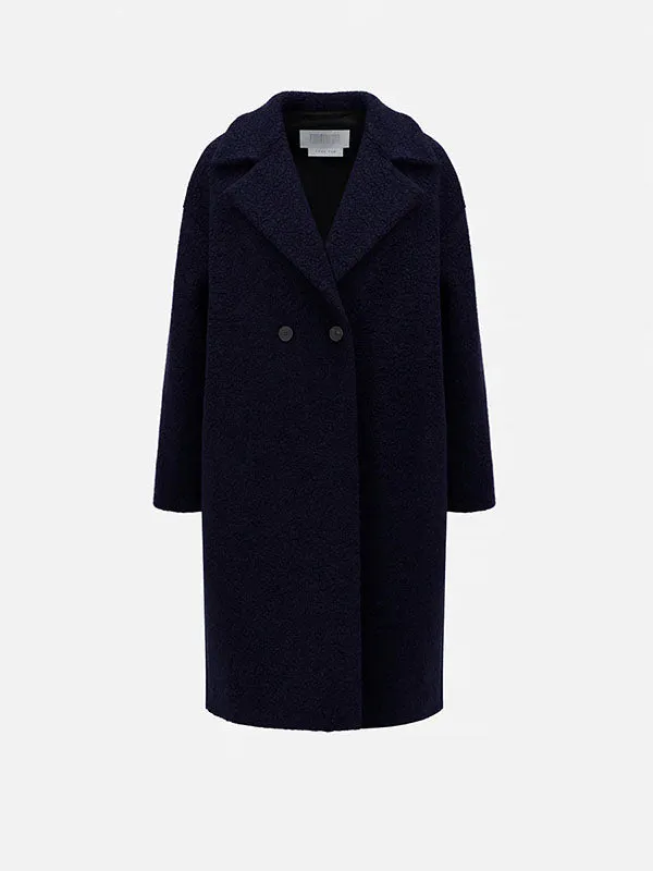 Dropped shoulder bouclé  coat