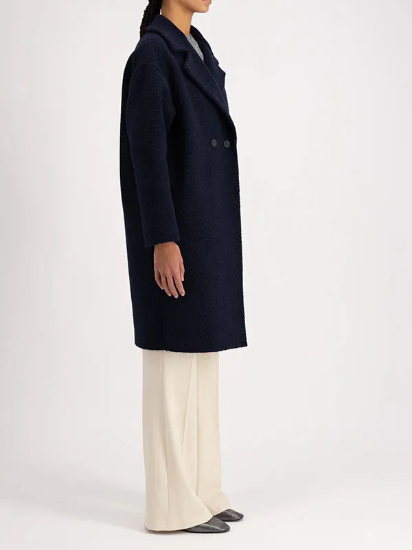 Dropped shoulder bouclé  coat