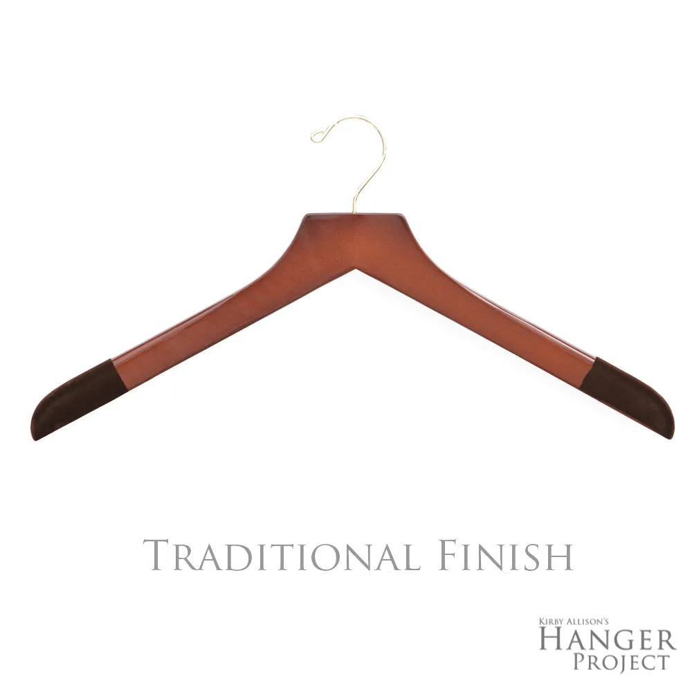 Extra-Large 21" Luxury Wooden Sweater and Polo Hanger