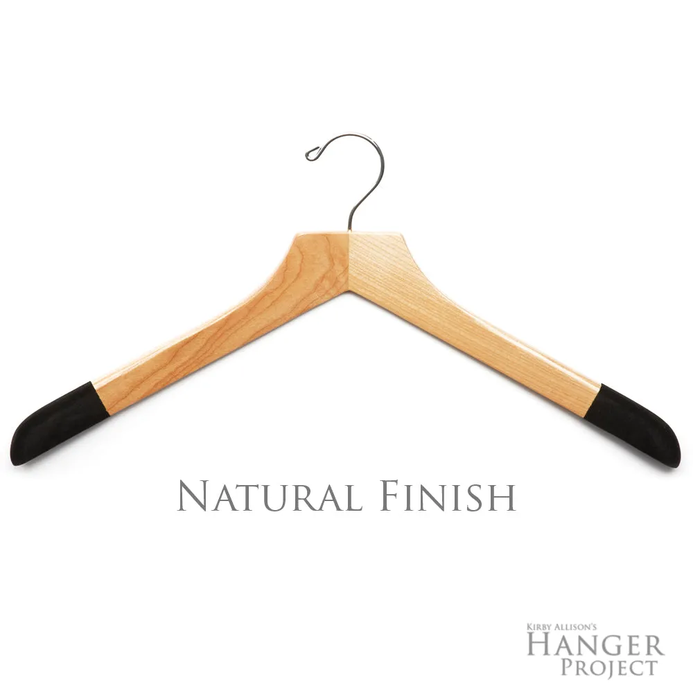 Extra-Large 21" Luxury Wooden Sweater and Polo Hanger