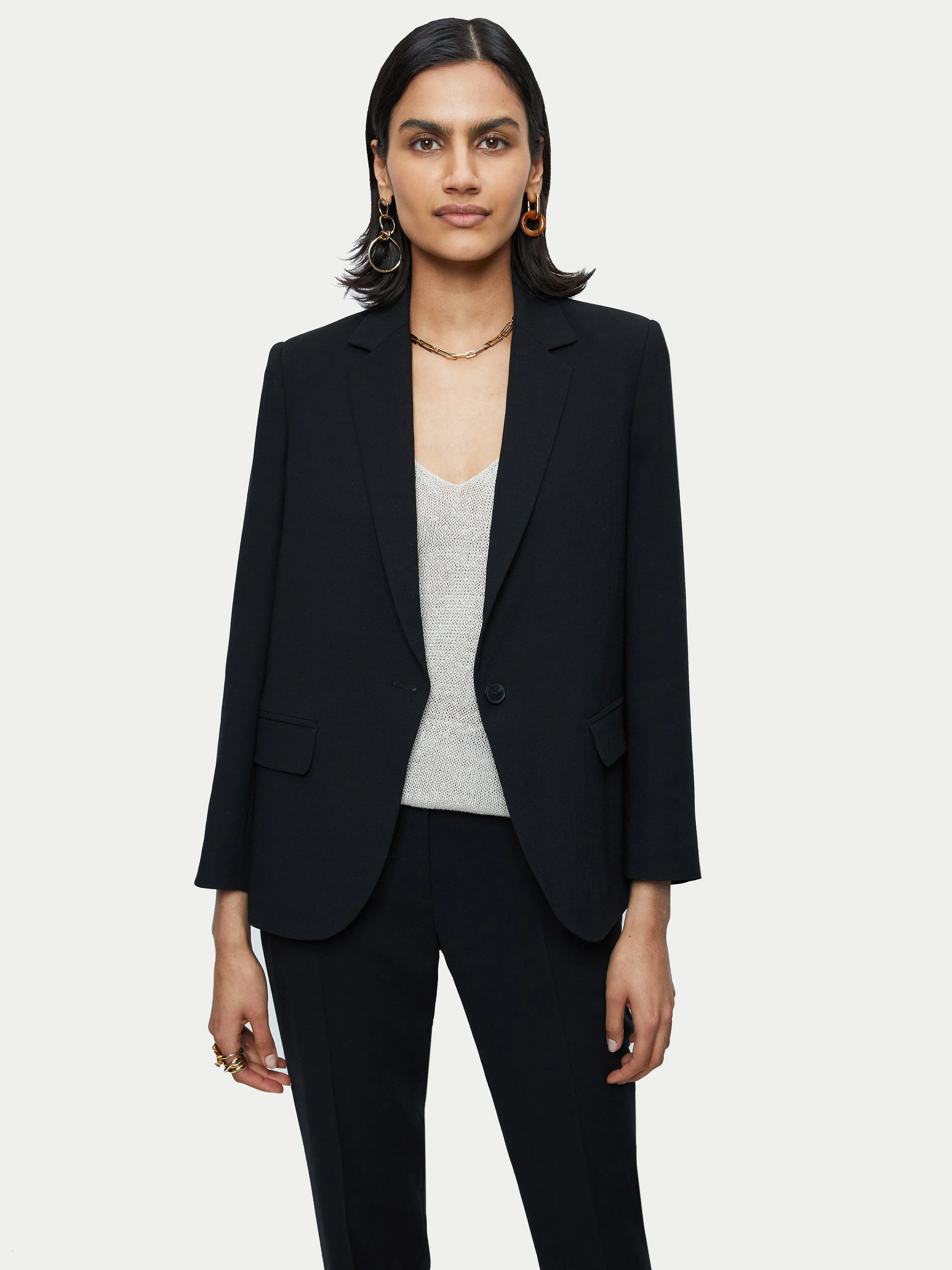 Fluid Twill Brook Blazer | Black