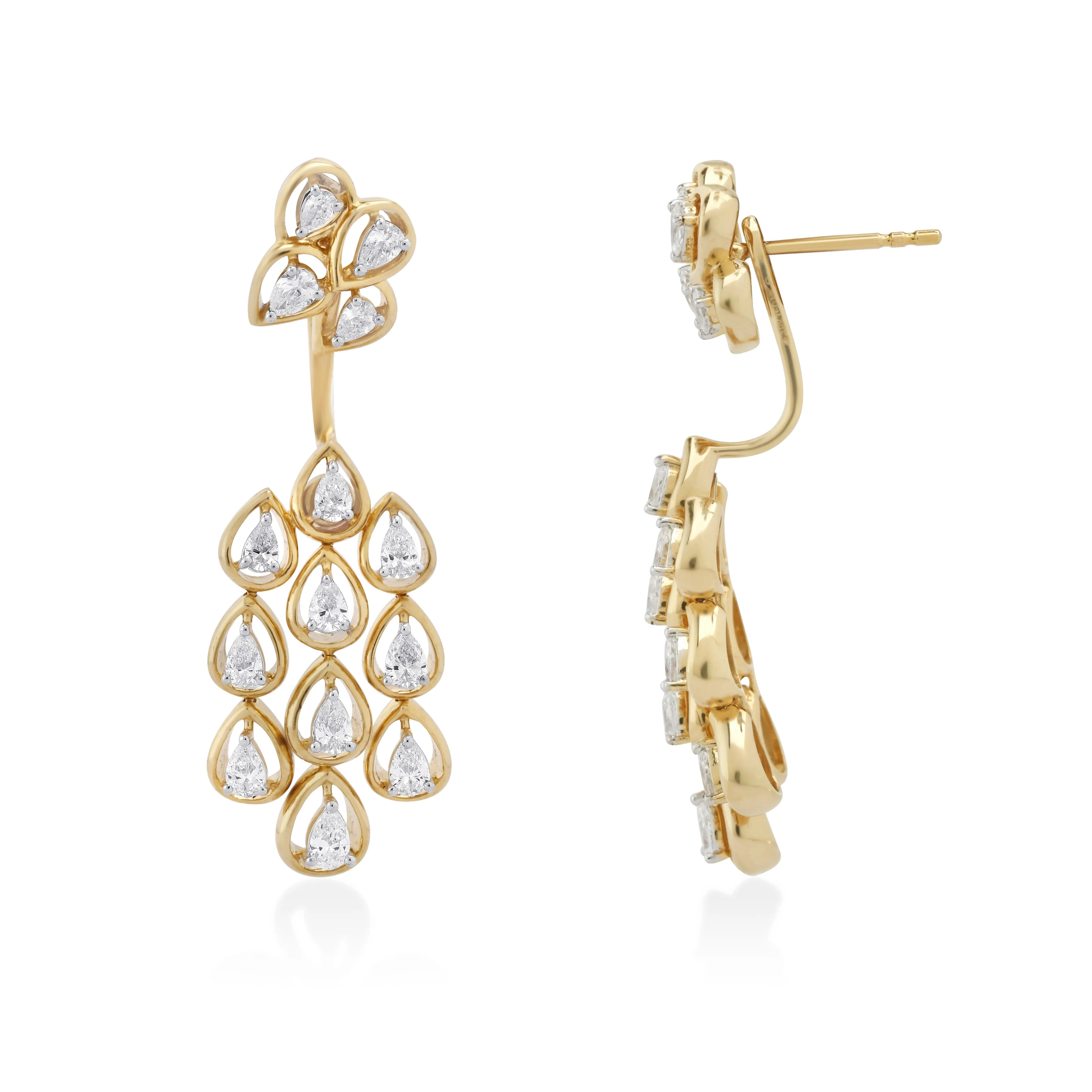 Freeflowing Patter Diamond Earrings