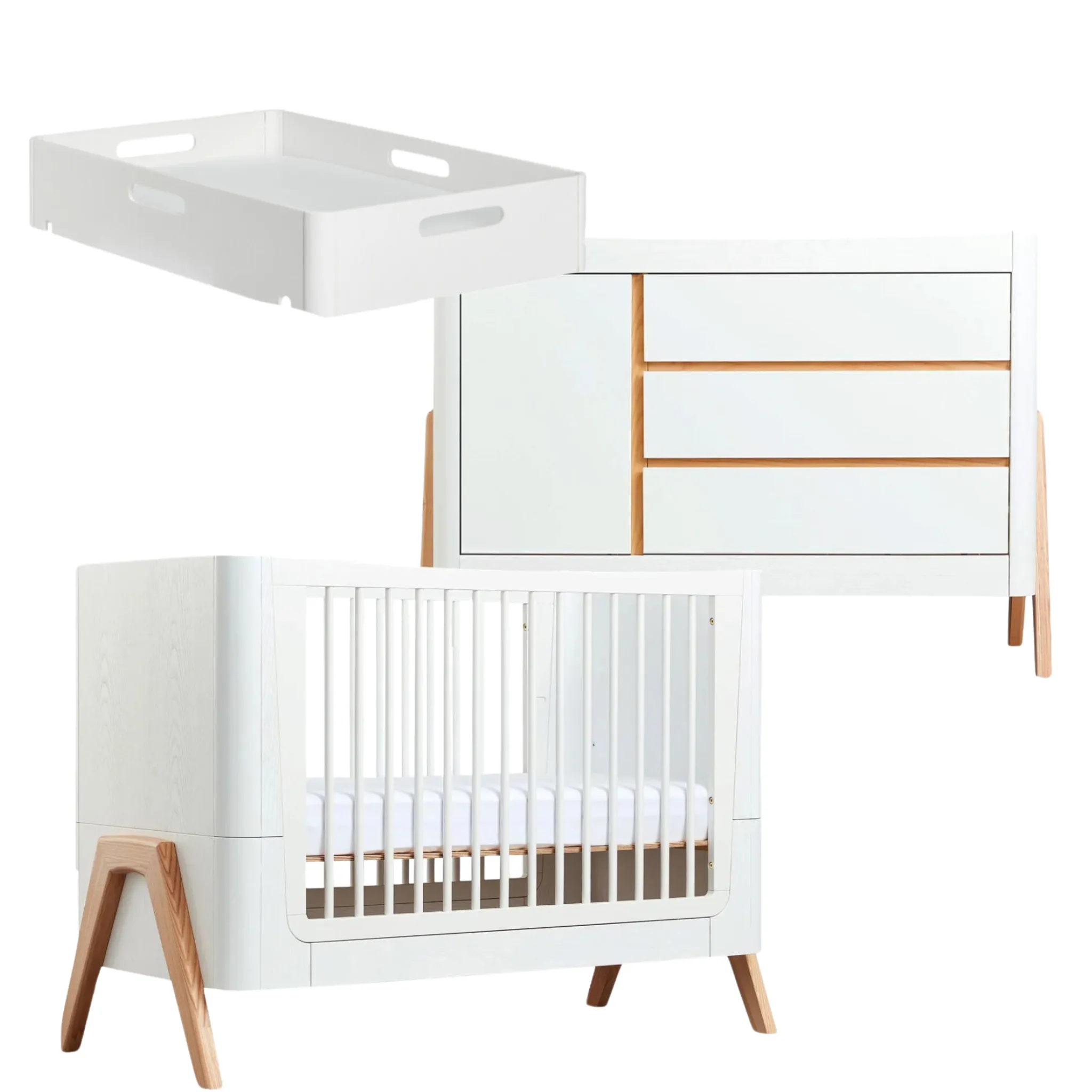 Gaia Baby | Hera Cot Bed, Dresser & Changer Bundle