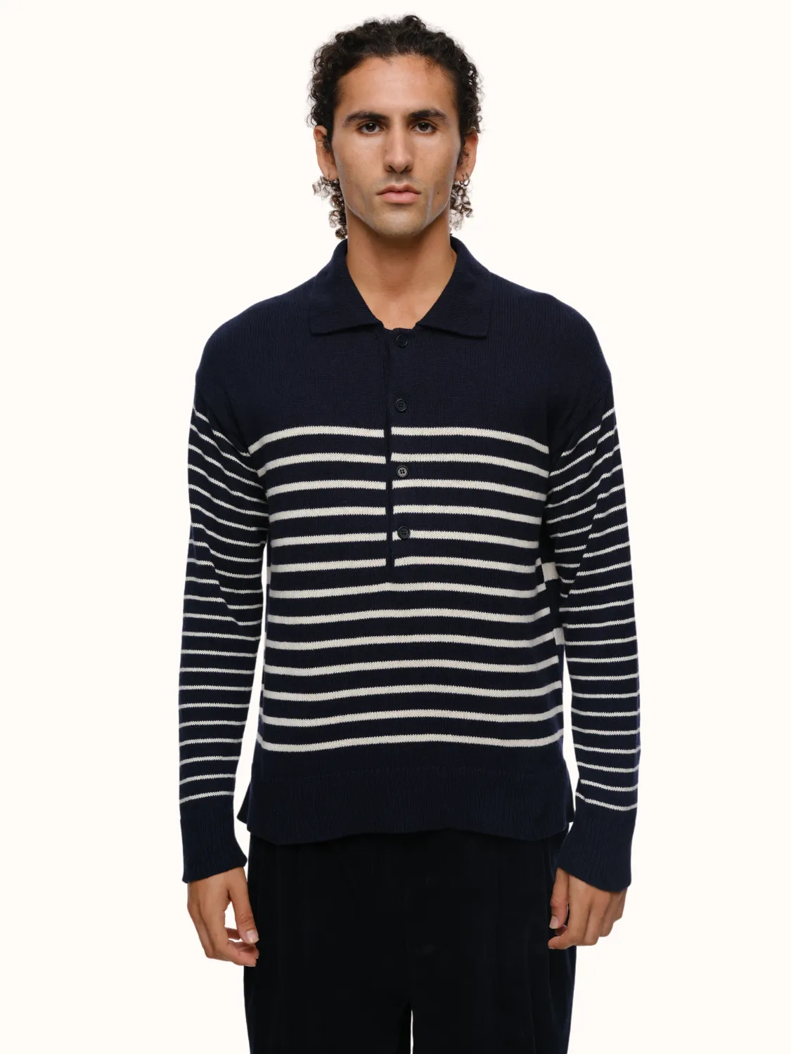 George Collar Sweater in Organic Cotton & Recycled Cashmere