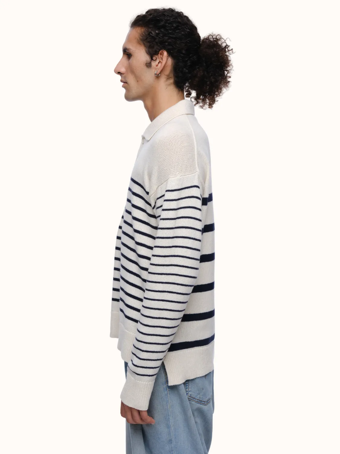 George Collar Sweater in Organic Cotton & Recycled Cashmere