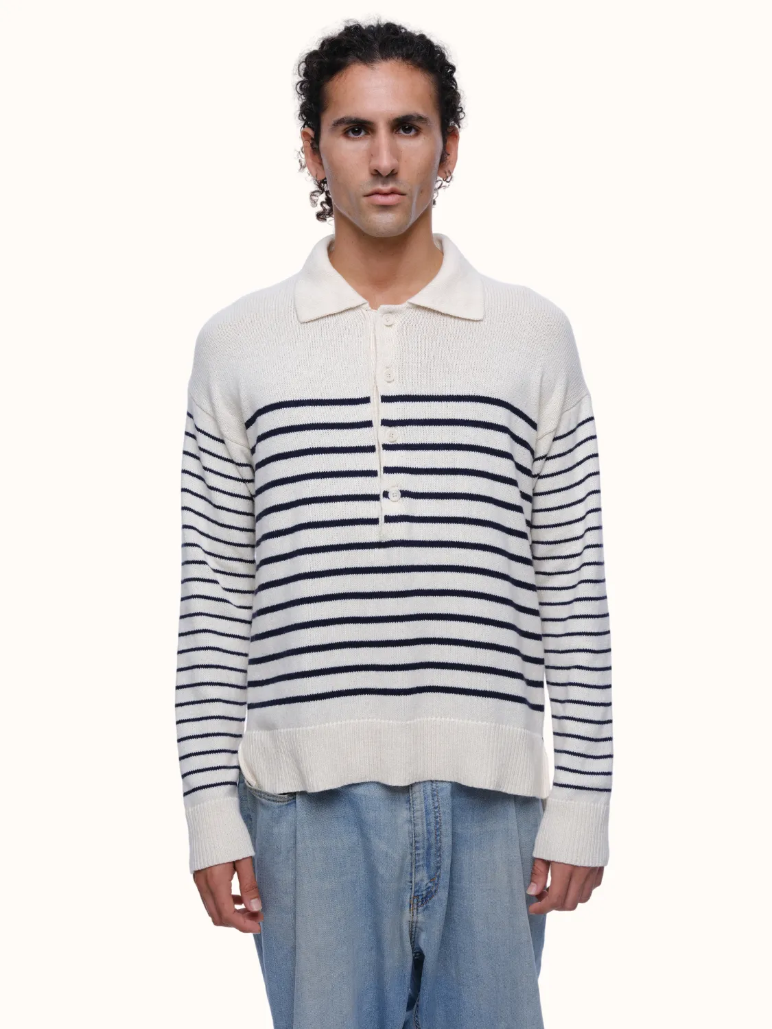 George Collar Sweater in Organic Cotton & Recycled Cashmere