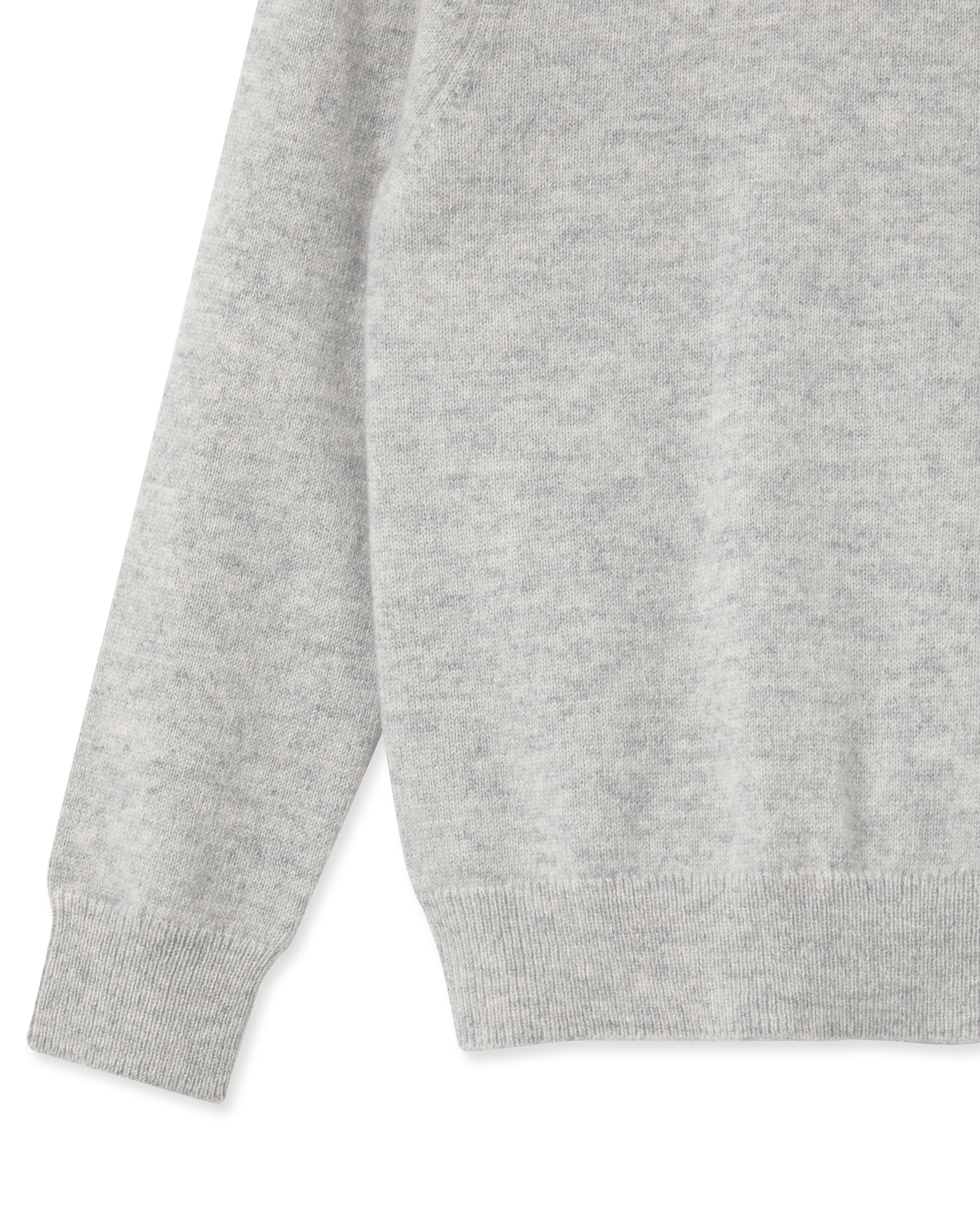 Girls Round Neck Cashmere Sweater Fumo Grey