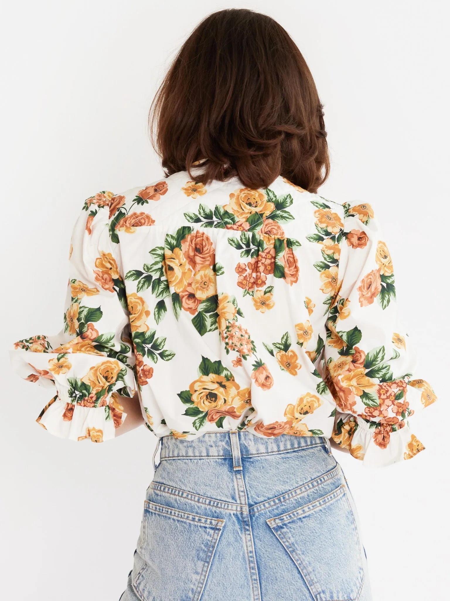 Guilia Top in Antique Rose Floral