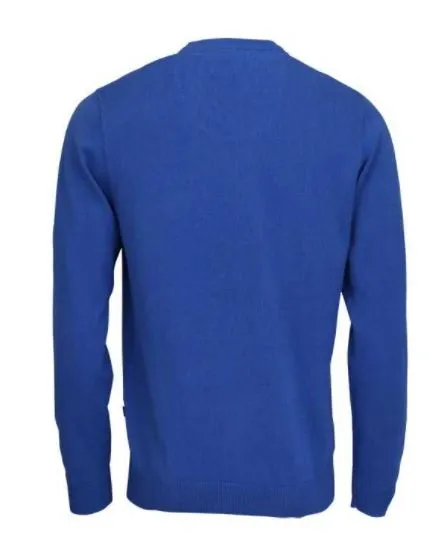 Hajo Blue Merino Wool V-Neck Jumper Blue