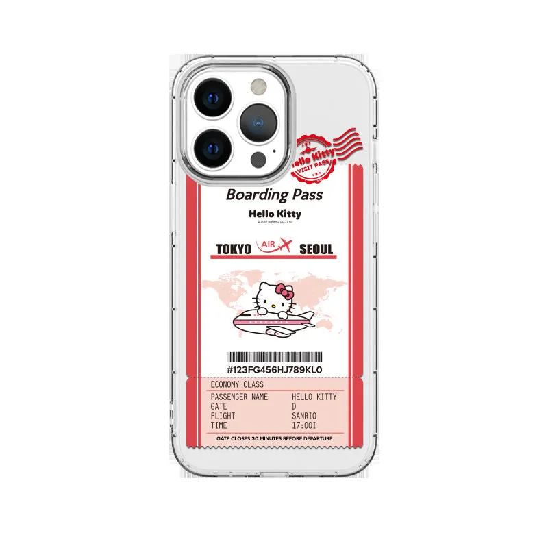 Hello Kitty & Friends boarding pass iPhone jelly cover - SANRIO Korea