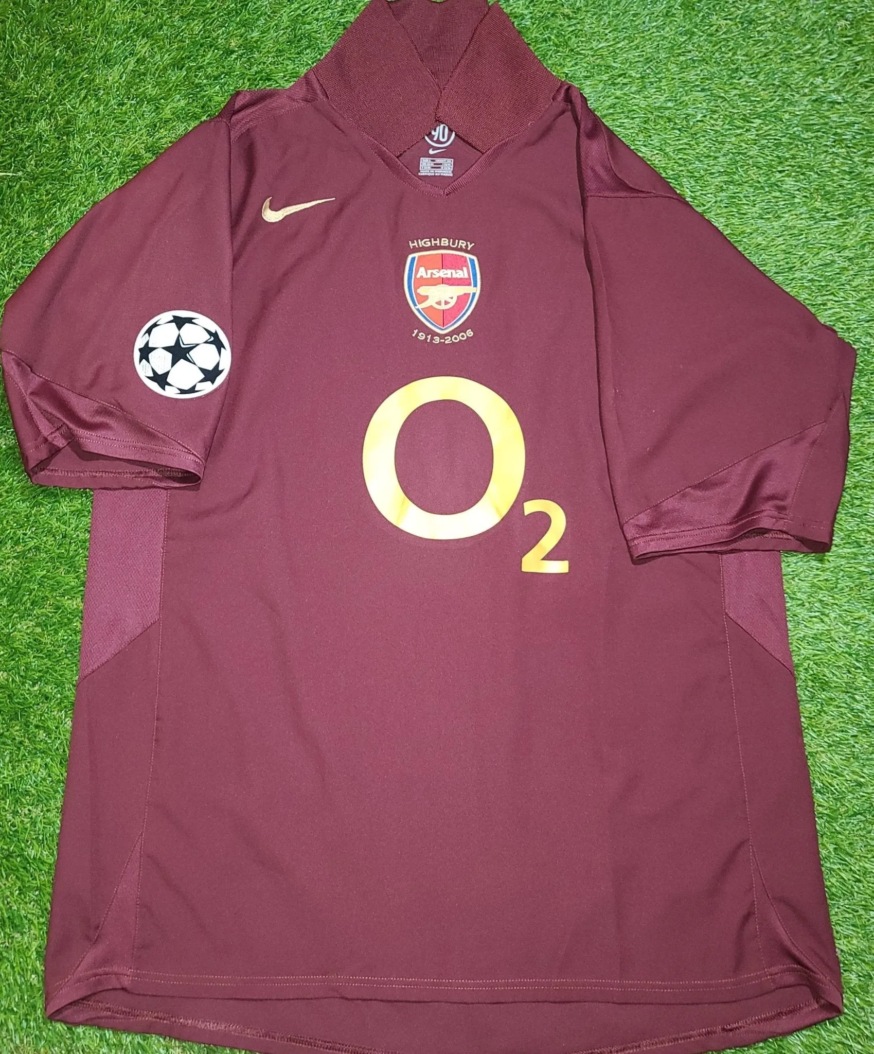 Henry Arsenal 2005 2006 Nike Home HIGHBURY COMMEMORATIVE UEFA Jersey Shirt L SKU# 195578