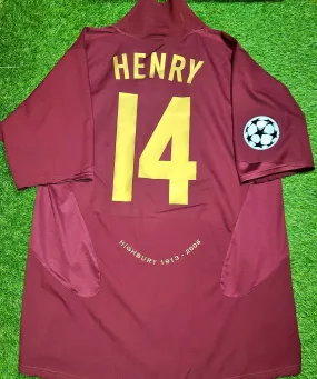 Henry Arsenal 2005 2006 Nike Home HIGHBURY COMMEMORATIVE UEFA Jersey Shirt L SKU# 195578