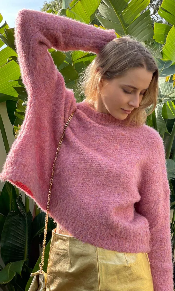 HOSS Elle Mottled Pink Jumper