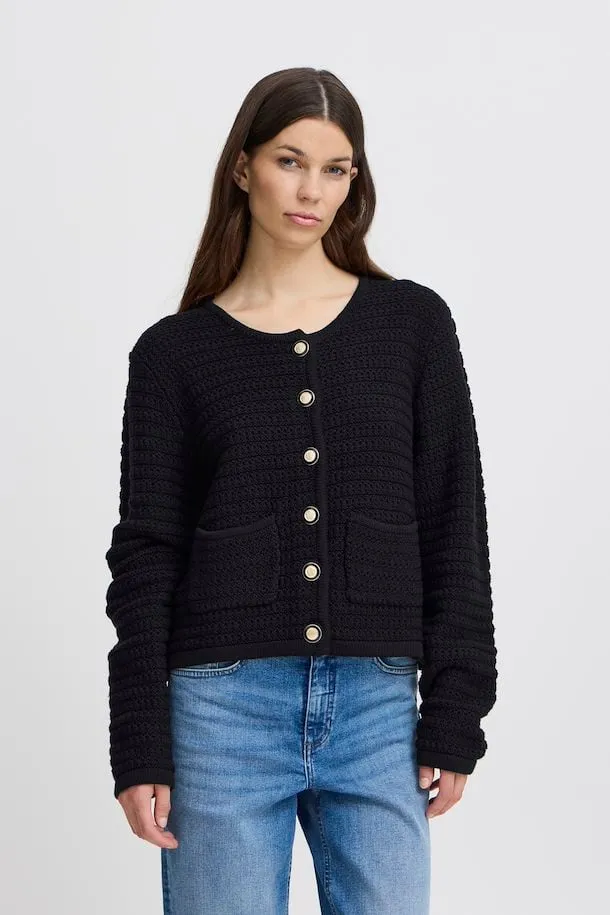 ICHI Beccas Black Cardigan