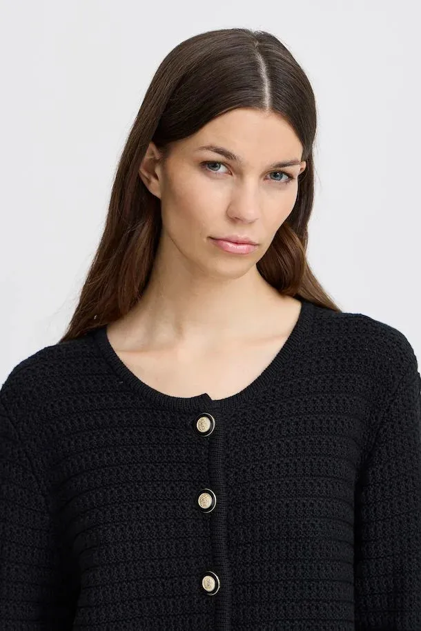 ICHI Beccas Black Cardigan