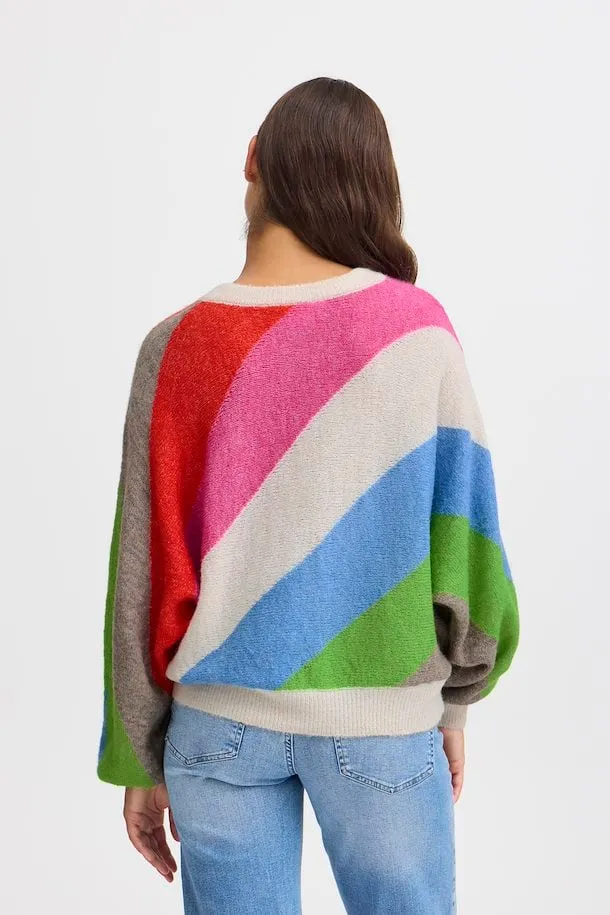 ICHI Kamara Multi Colour Pullover