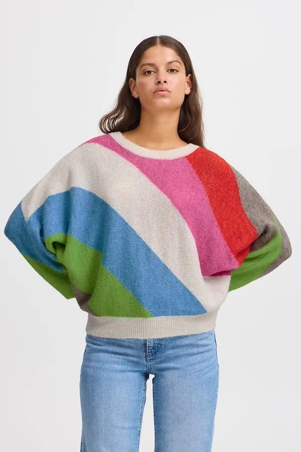 ICHI Kamara Multi Colour Pullover