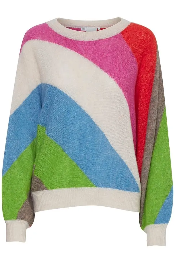 ICHI Kamara Multi Colour Pullover