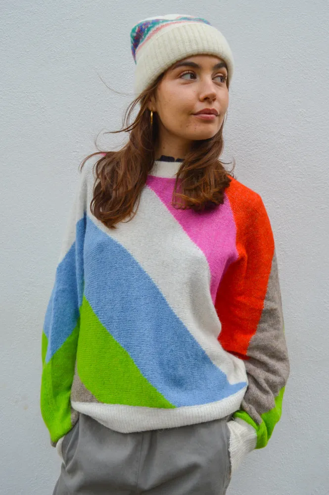 ICHI Kamara Multi Colour Pullover