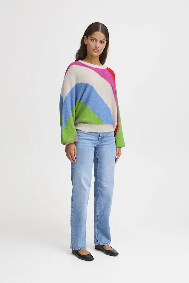 ICHI Kamara Multi Colour Pullover