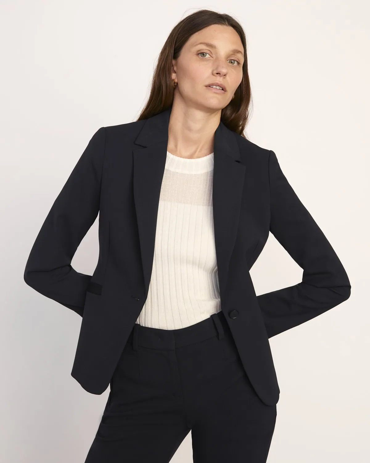 Italian Wool Stretch Paris Jacket | Navy