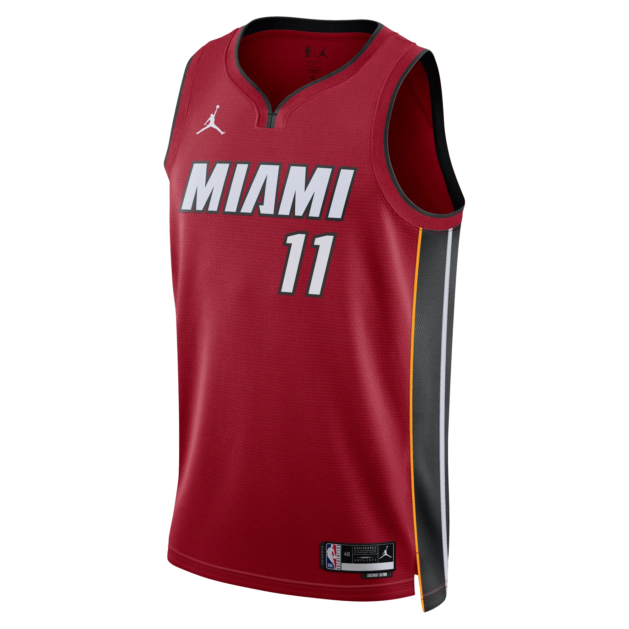 Jaime Jaquez Jr. Nike Jordan Brand Miami HEAT Statement Red Youth Swingman Jersey