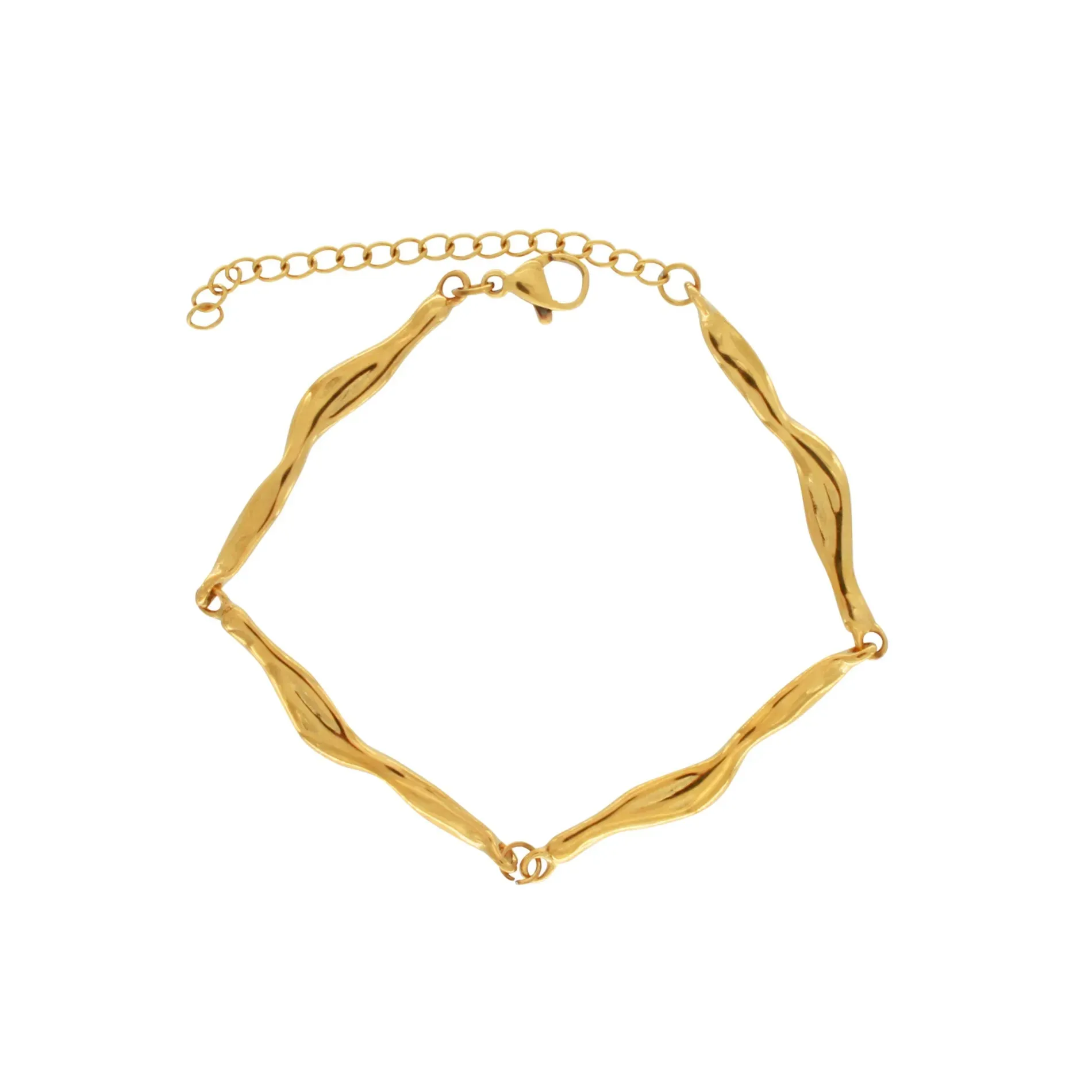 Joy Waterproof Organic Link Bracelet 18K Gold Plating