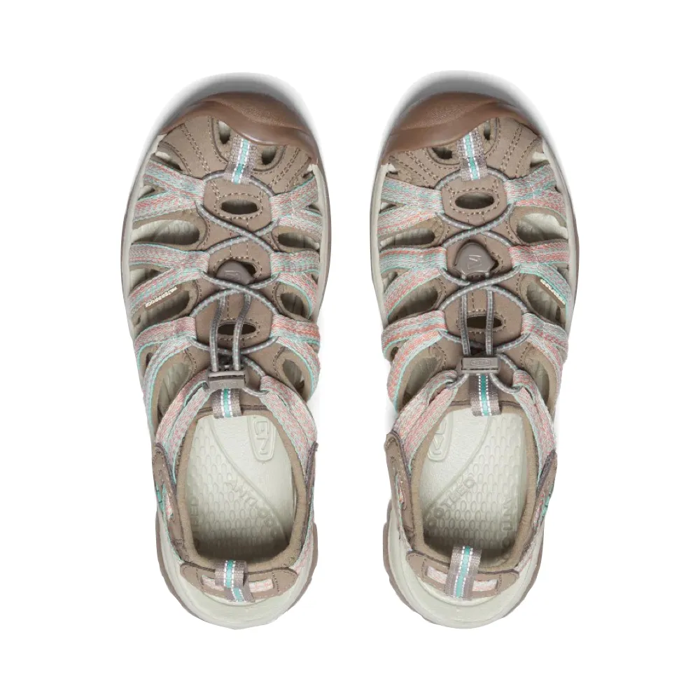 KEEN Women's Whisper Sandal in Taupe/Coral