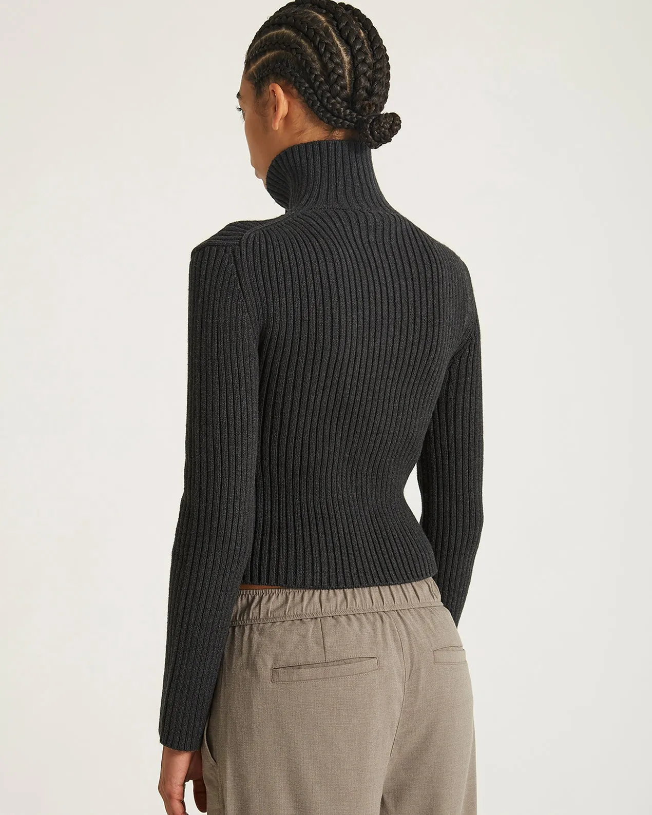 Leah Cashmere Zip Sweater