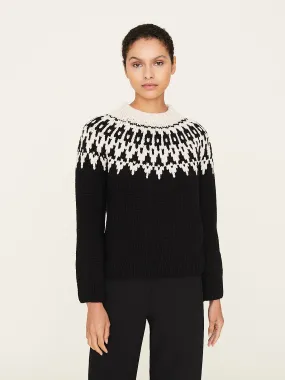 Lotti Sweater in Black/Oatmeal